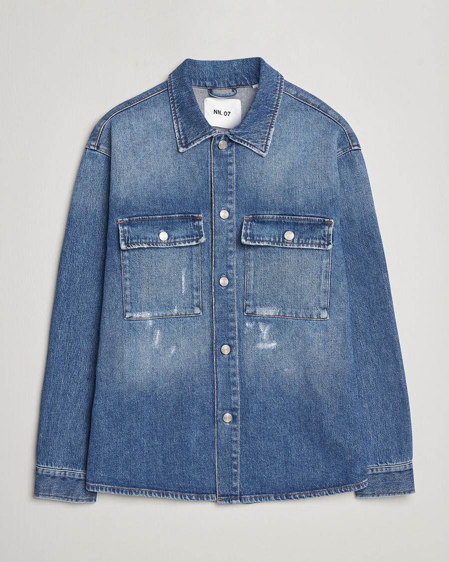 NN07 Roger Denim Jacket Mid Blue - Blau - Jeansjacke - Grösse: M