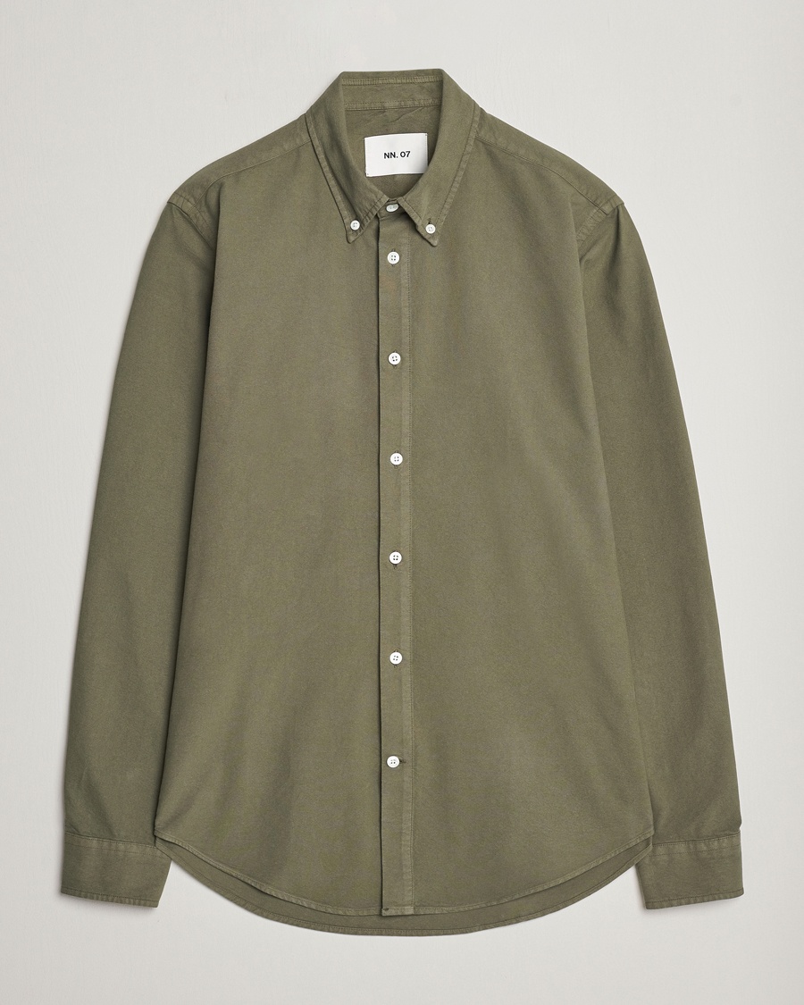 NN07 Arne Button Down Oxford Shirt Dark Green - Grün - Oxfordhemd - Grösse: L