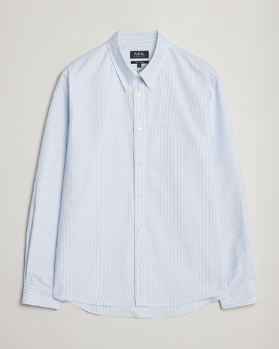 Herren |  | A.P.C. | Greg Striped Oxford Shirt Blue/White