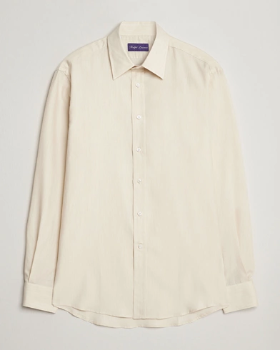 Herren |  | Ralph Lauren Purple Label | Soft Cotton Shirt Cream