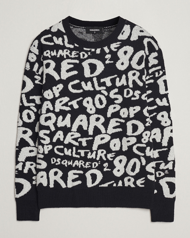 Herren | Pullover | Dsquared2 | Pop 80's Crew Neck Knitted Sweater Black