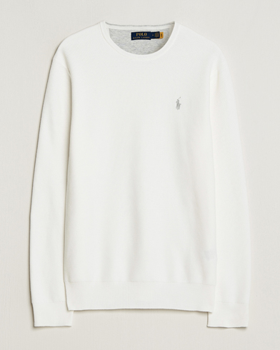 Herren |  | Polo Ralph Lauren | Textured Cotton Crew Neck Sweater Deckwash White