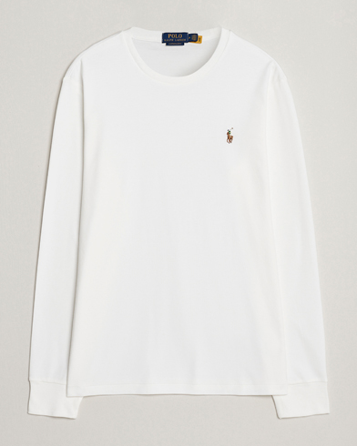 Herren |  | Polo Ralph Lauren | Luxury Pima Cotton Long Sleeve T-Shirt White