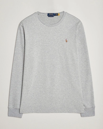 Herren |  | Polo Ralph Lauren | Luxury Pima Cotton Long Sleeve T-Shirt Light Grey