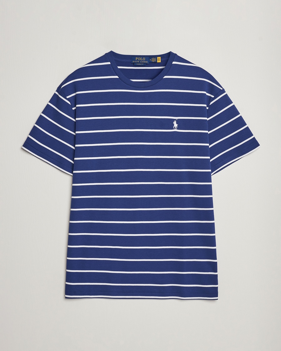Polo Ralph Lauren Striped Crew Neck T-Shirt Blue/White - Mehrfarbig - T-shirt - Grösse: XXL