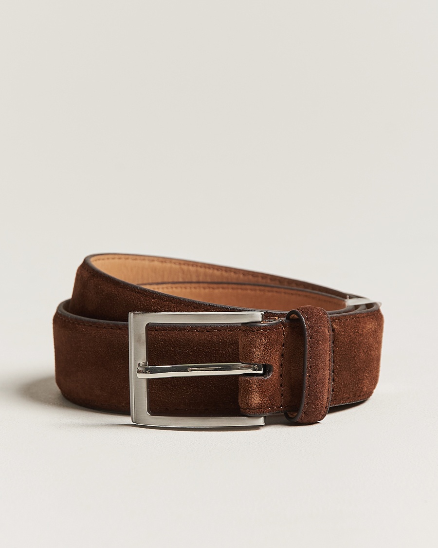 Loake Shoemakers William Suede Belt Brown – Braun
