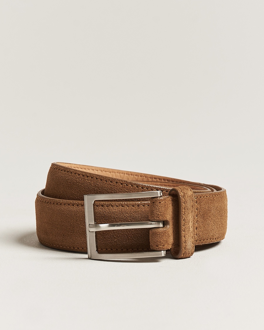 Loake Shoemakers William Suede Belt Tan – Braun