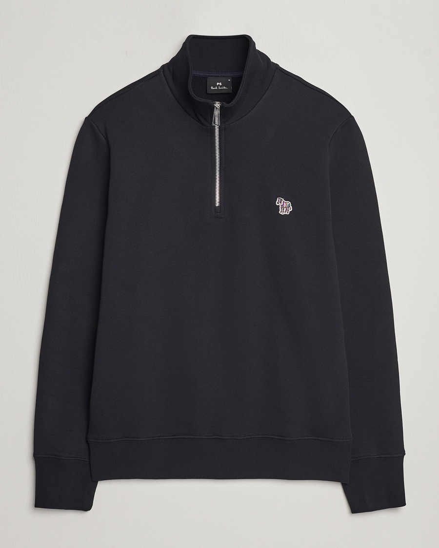 Herren | Paul Smith | PS Paul Smith | Zebra Organic Cotton Sweat Half Zip Black