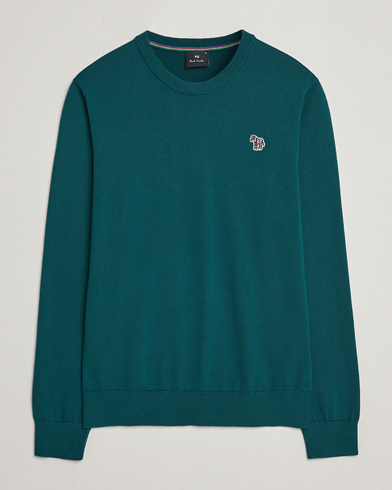 Herren | PS Paul Smith | PS Paul Smith | Zebra Cotton Knitted Sweater Dark Green