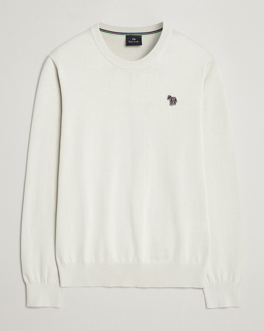 PS Paul Smith Zebra Cotton Knitted Sweater Washed Grey - Grau - Strickpullover - Grösse: L