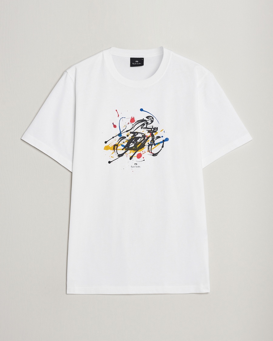 PS Paul Smith Cyclist Crew Neck T-Shirt White - Weiß - T-shirt - Grösse: S
