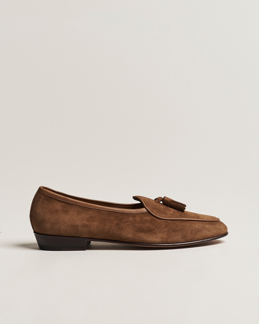  Sagan Classic Tassel Loafers Tan Suede