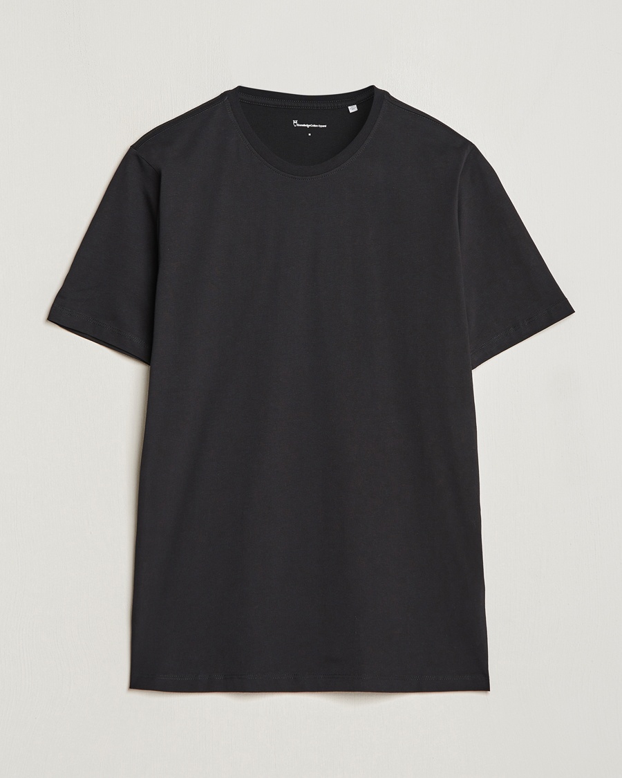 KnowledgeCotton Apparel Agnar Basic T-Shirt Jet Black – Schwarz
