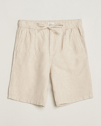  Loose Linen Shorts Light Feather Gray