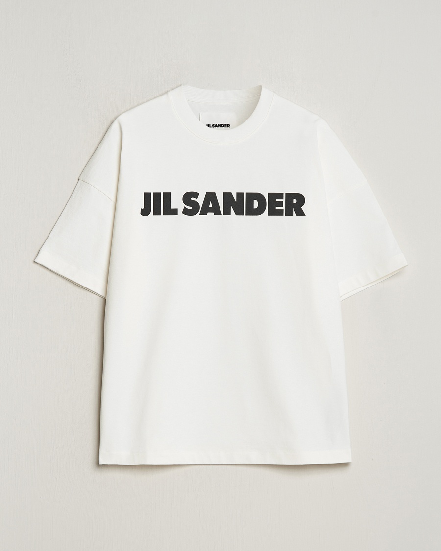 Jil Sander Round Collar Logo T-Shirt White – Weiß