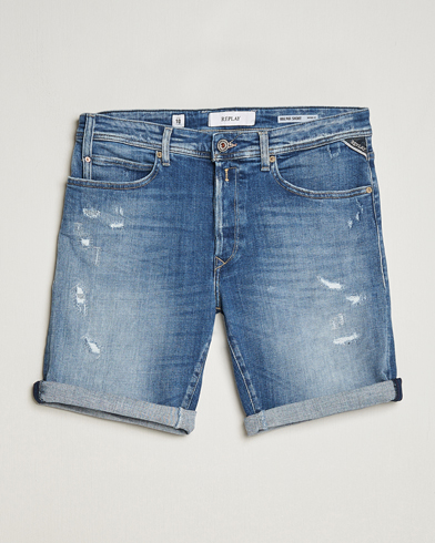 Herren |  | Replay | RBJ901 10 Year Wash Denim Shorts Medium Blue