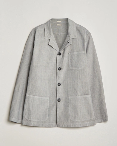 Herren |  | Massimo Alba | Florida Cotton/Linen Shirt Jacket Light Grey