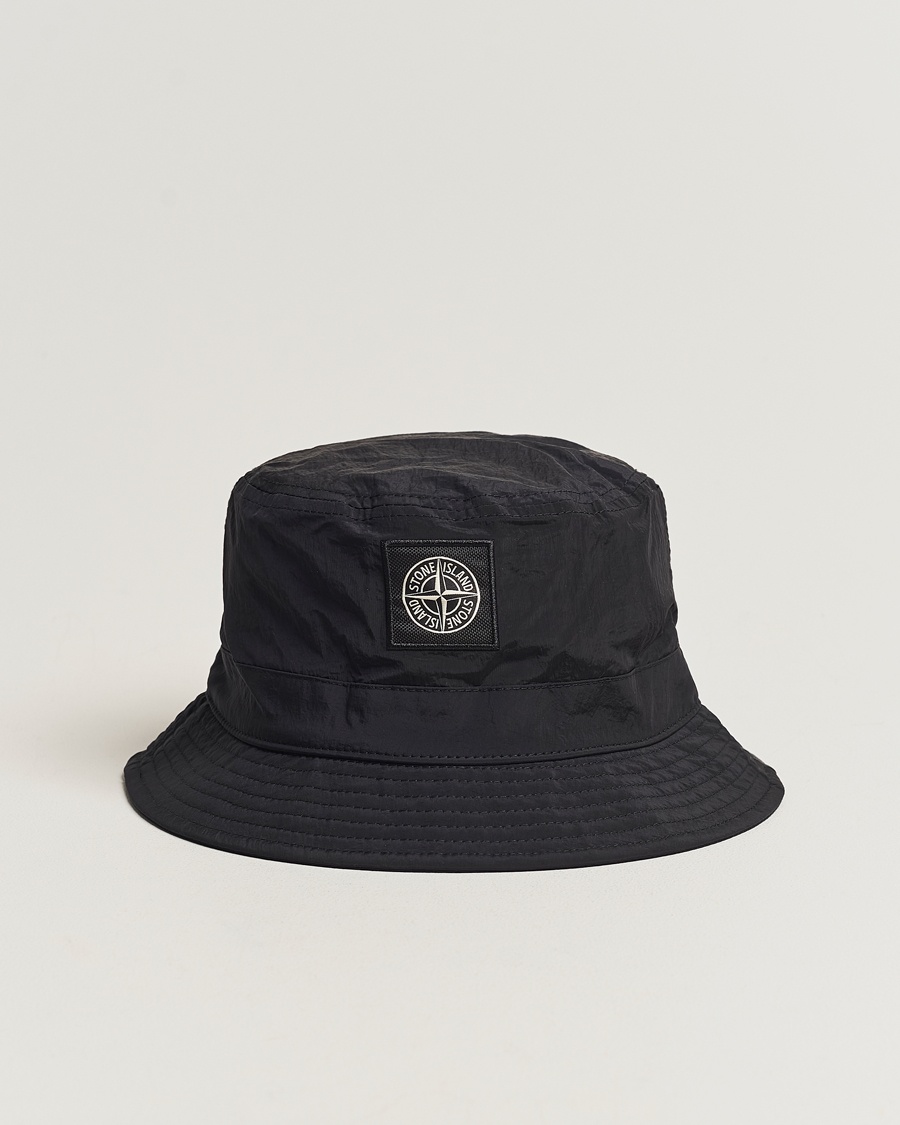 Stone Island Logo Bucket Hat Black - Schwarz - Cap - Grösse: L