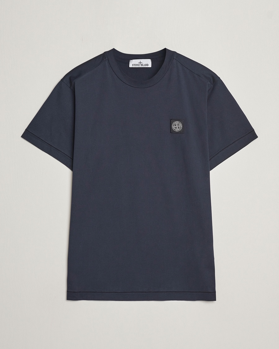 Stone Island Garment Dyed Cotton Jersey T-Shirt Navy Blue - Blau - T-shirt - Grösse: XL