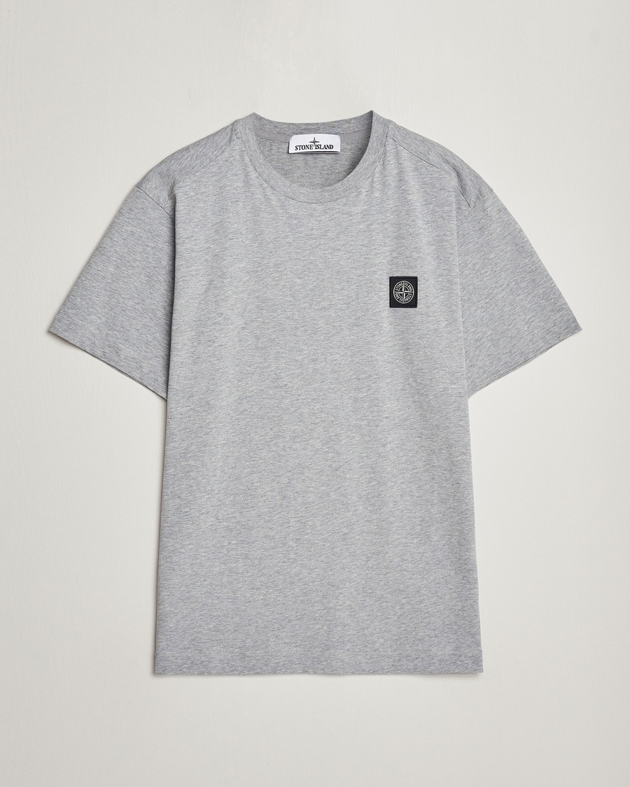 Stone Island Garment Dyed Cotton Jersey T-Shirt Melange Grey - Grau - T-shirt - Grösse: XL