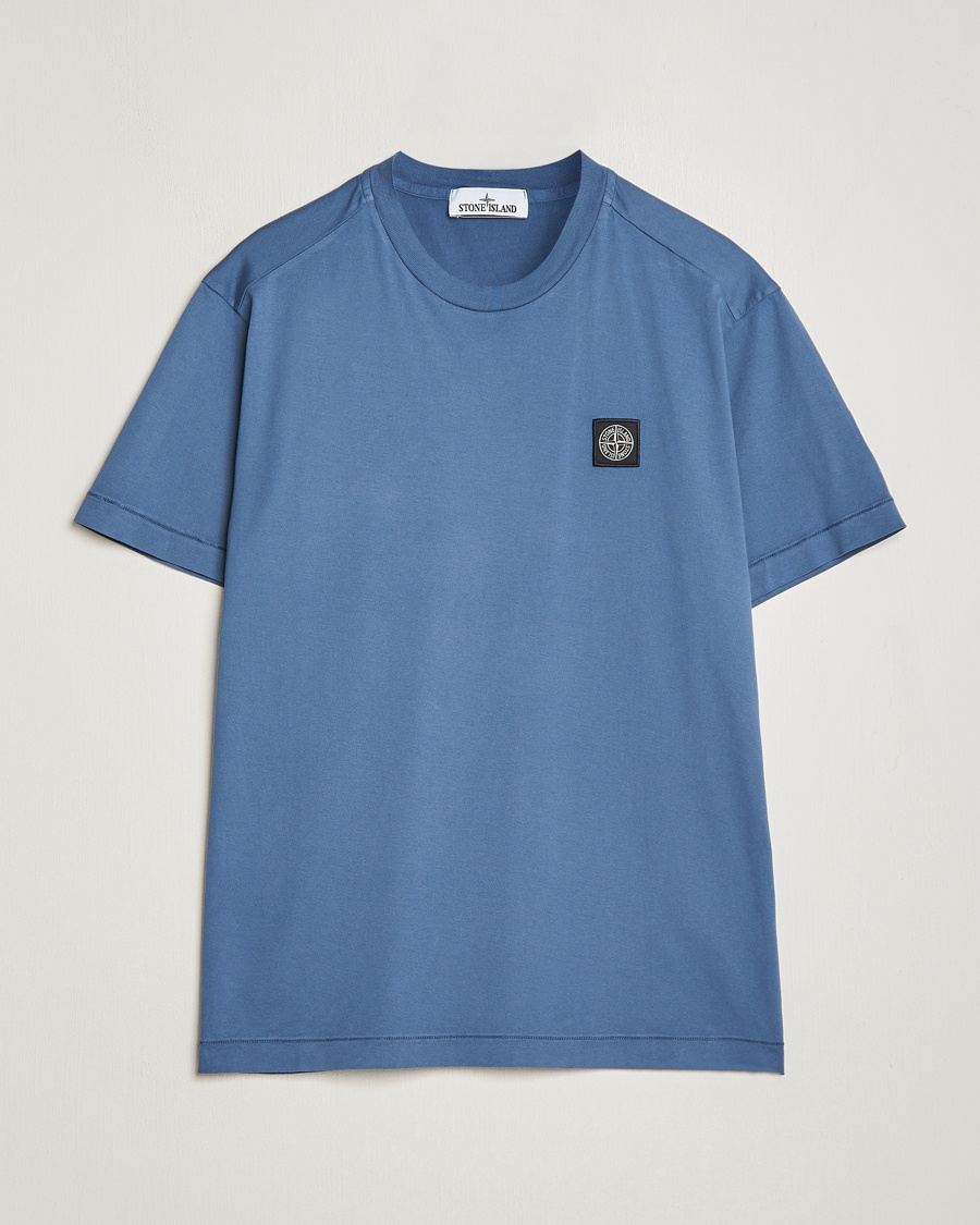 Stone Island Garment Dyed Cotton Jersey T-Shirt Dark Blue - Blau - T-shirt - Grösse: L