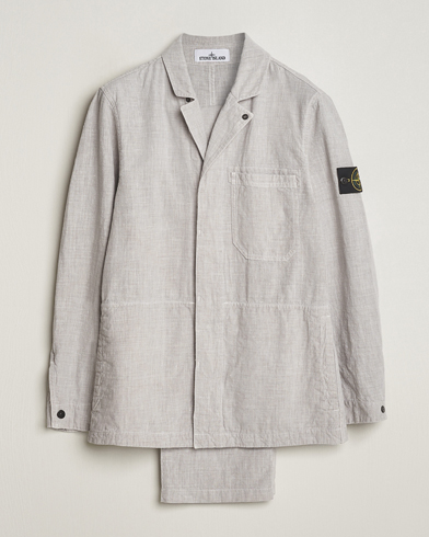  Linen Nylon Relaxed Suit Dove Grey