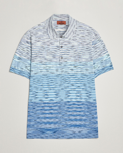 Herren | Kleidung | Missoni | Space Dyed Knitted Polo White/Blue