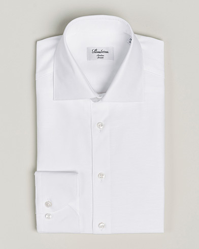  Slimline Cotton/Linen Cut Away Shirt White