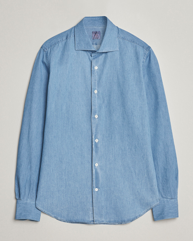  Soft Cotton Denim Shirt Blue Wash