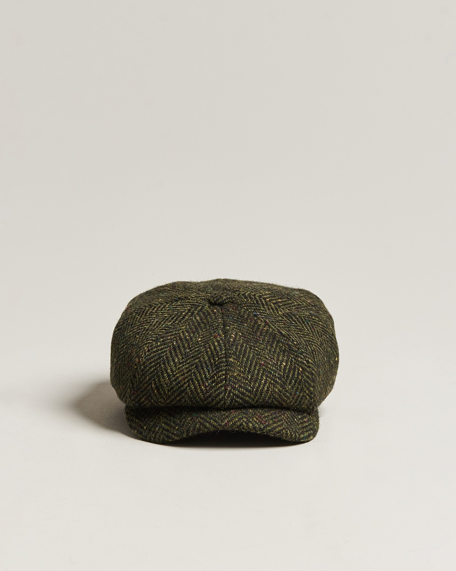 Wigéns Newsboy Retro Donegal Wool Dark Green – Grün