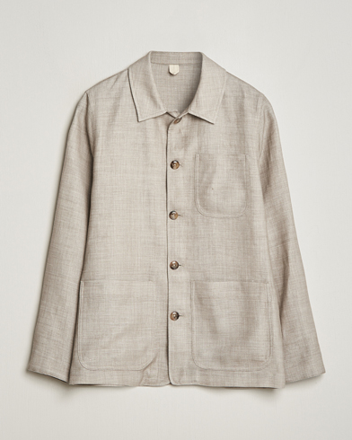 Herren |  | Altea | Wool/Linen Chore Jacket Light Beige