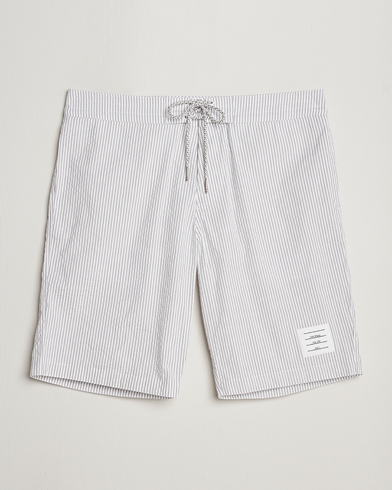 Herren |  | Thom Browne | Seersucker Drawstring Board Shorts Light Grey