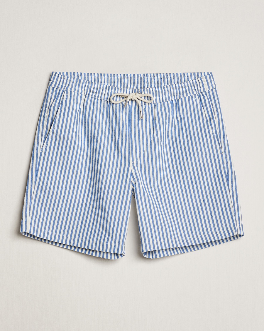 Herren | Drawstringshorts | NN07 | Gregor Striped Drawstring Shorts Blue/White