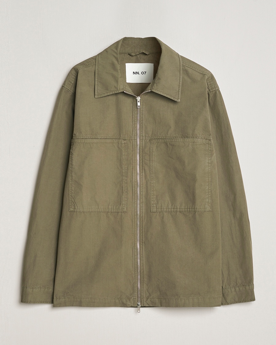 Herren | | NN07 | Isak Full Zip Shirt Jacket Capers Green