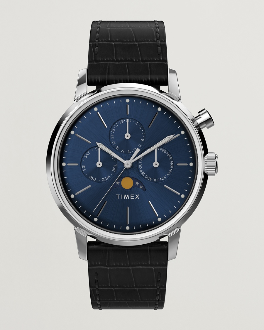 Timex Marlin Moon Phase Quartz 40mm Blue Dial – Blau