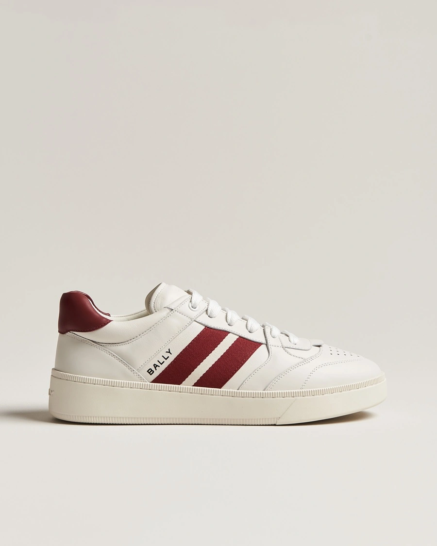 Herren | Sneaker mit niedrigem Schaft | Bally | Rebby Leather Sneaker White/Ballyred