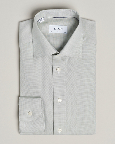 Herren | Kleidung | Eton | Slim Fit Twill Shirt Mid Green
