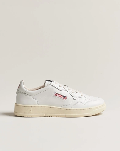  Medalist Low Leather Sneaker White/Red