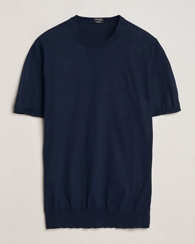  Sea Island Cotton Knit T-Shirt Navy