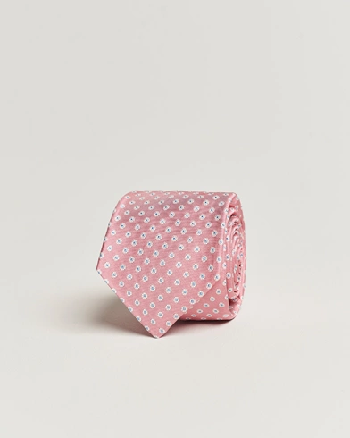 Herren |  | Kiton | Micro Flower Silk Tie Pink
