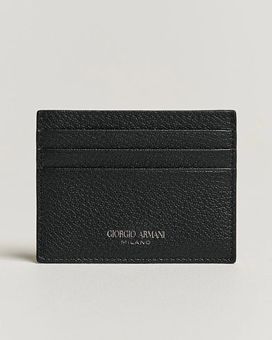 Herren |  | Giorgio Armani | Grain Leather Card Holder Black Calf