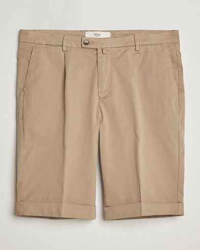 Herren |  | Briglia 1949 | Pleated Cotton Shorts Taupe