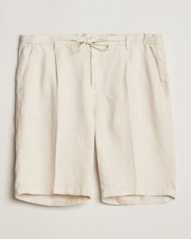  Easy Fit Linen Shorts Off White