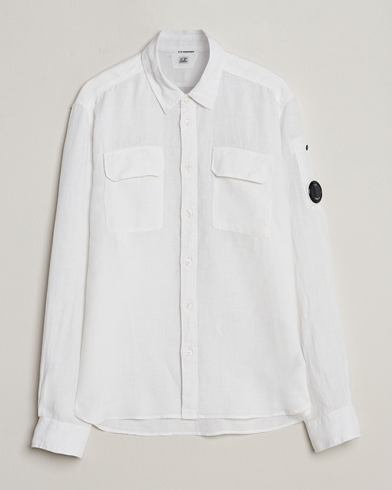  Long Sleeve Linen Shirt White