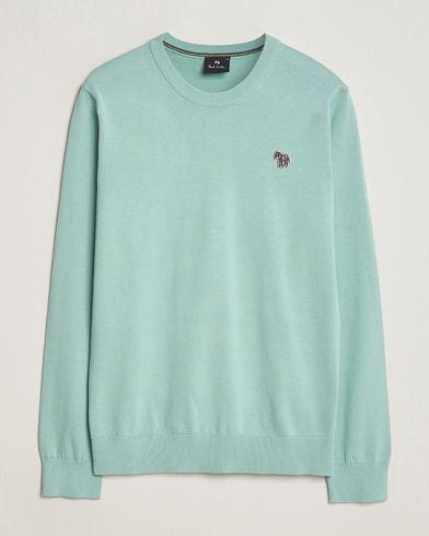 Herren |  | PS Paul Smith | Zebra Cotton Knitted Sweater Mint Green