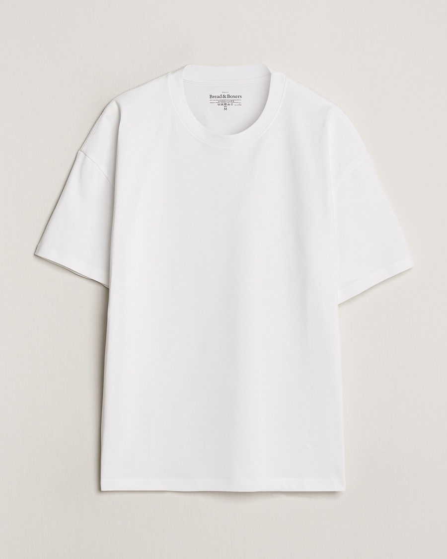Bread & Boxers Textured Heavy Crew Neck T-Shirt White – Weiß