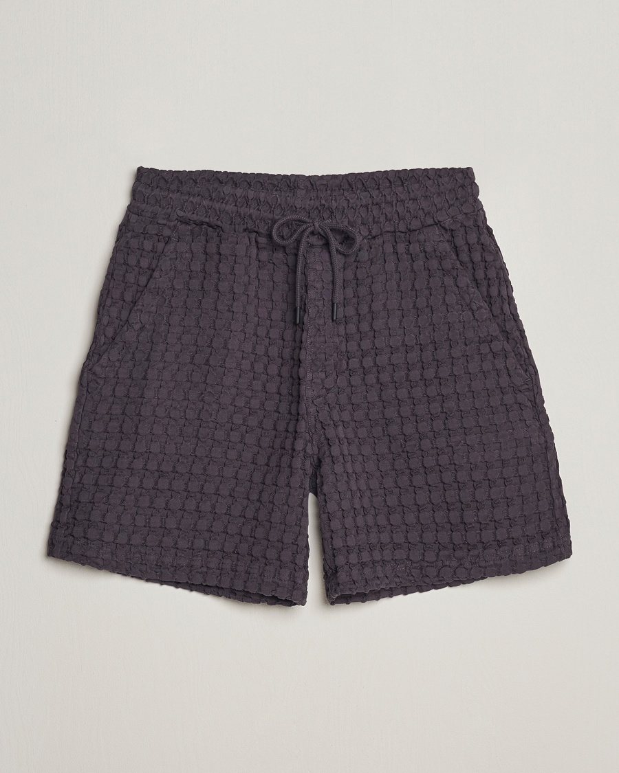 OAS Porto Waffle Shorts Nearly Black – Schwarz