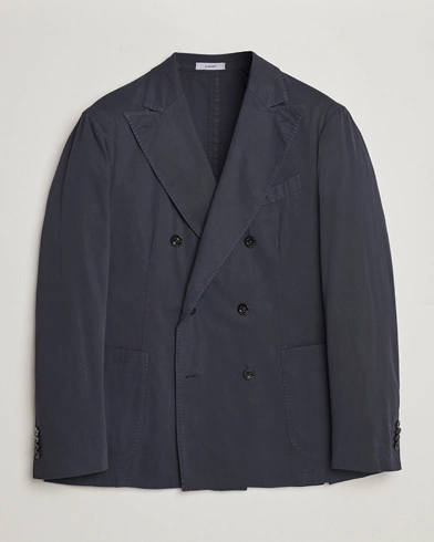 Herren |  | Boglioli | K Jacket Double Breasted Cotton Blazer Navy