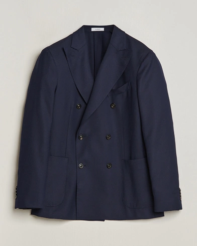 Herren |  | Boglioli | K Jacket Double Breasted Wool Blazer Navy