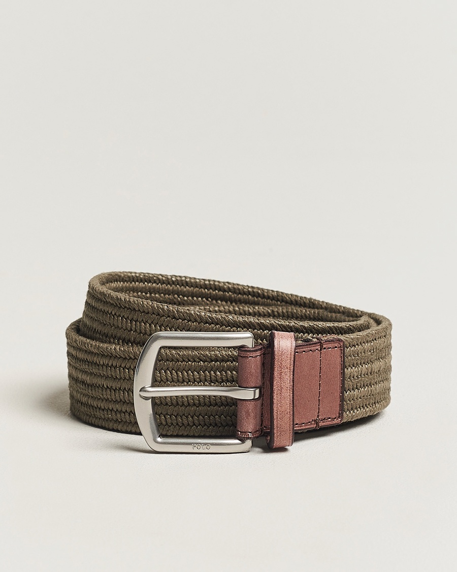 Herren | Treue-Rabatt für Stammkunden | Polo Ralph Lauren | Braided Cotton Elastic Belt Canopy Olive